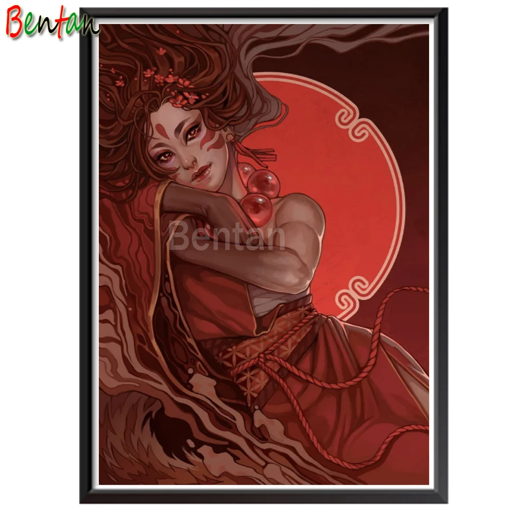 

5D DIY Diamond Painting Full Round Beauty Girl Picture Of Rhinestones Diamond Embroidery Portrait Mosaic Kit Decor Home