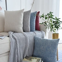 2pcsset cotton hemp pillowcase sofa pillow cushion living room modern simple office chair back cushion waist pillows home decor