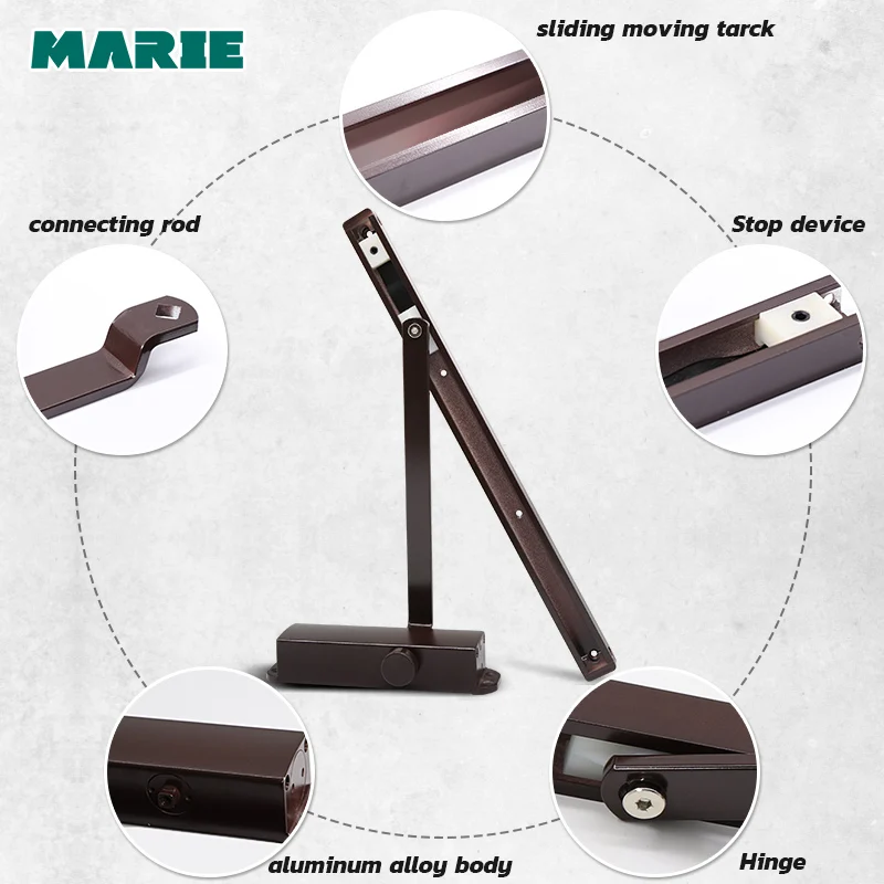 Коричневый цвет двери ближе системы безопасности регулируемое