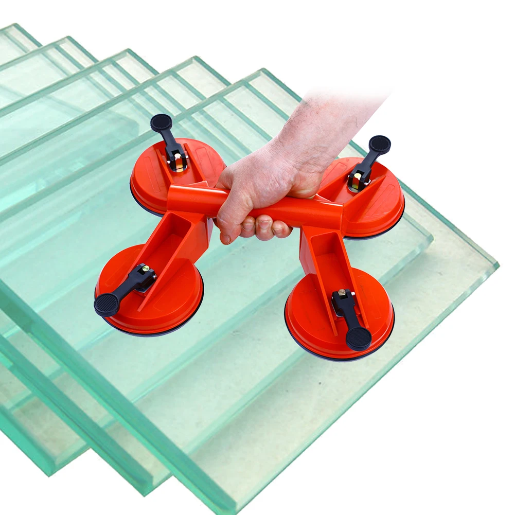 

Glass Lifter Granite Transport Sucker Plate Hand Tool Tile Mirror Strong Bearing Vacuum Suction Cup Carrying Four Pad 120kg