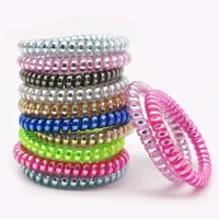 10 50pcs candy color telephone wire elasticity rubber band elastic hairbands hair rope gils scrunchy headbands gum accessories