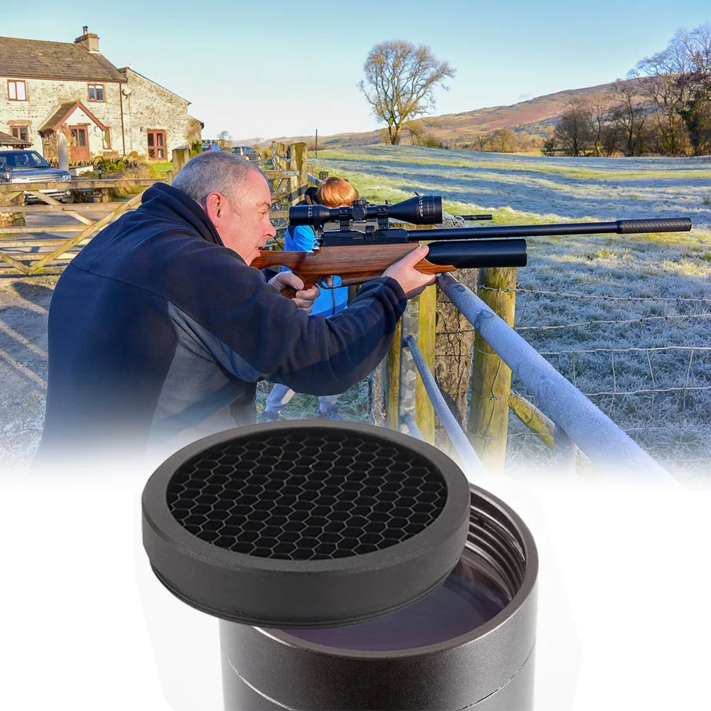 

Tactical Rifle Scope Lens Cover Protector Anti-Reflection Device Honeycomb Scope Protector Mesh Optic Aim Sight Sunshade Cover