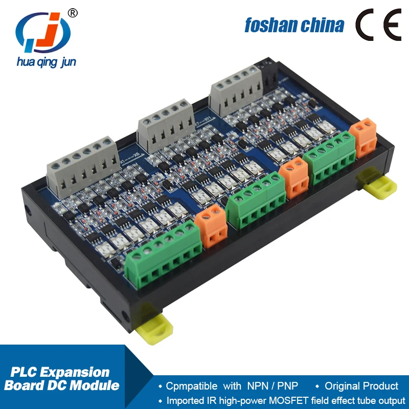 Huaqingjun 16 канальный 3A каждого канала самовосстановления DC12 24V PLC расширение доска dc