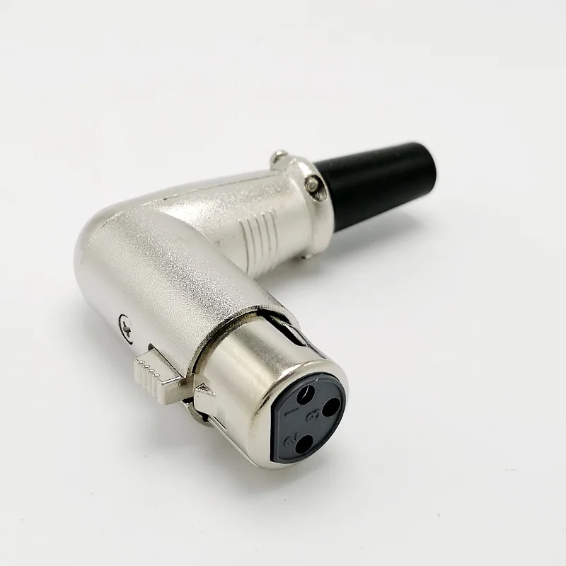 90 градусов правый угол 3pin XLR разъем Женский микрофонный адаптер|connector xlr|connector