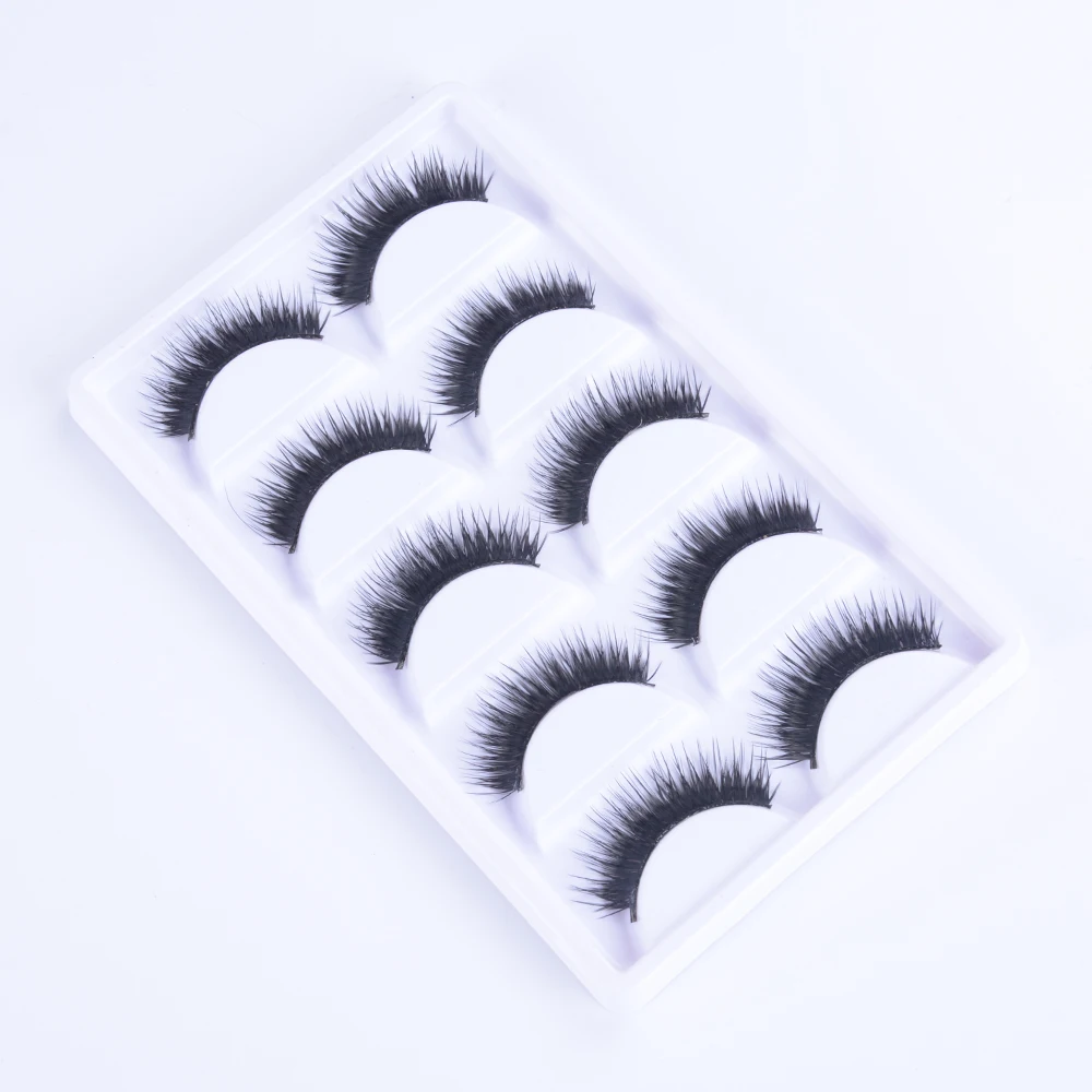 5 пар накладных ресниц ручной работы 3D Накладные ресницы Многоразовые норковые