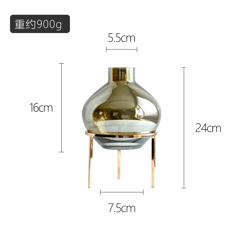 

Nordic Transparent Glass Vase Decoration Modern Luxury Hydroponic Vase Tabletop Living Room Flower Arrangement Decoration Ideas