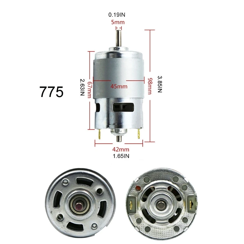 

Electric Fan Alloy Motor 775/795/895 High Torque Ball Bearing 12V Micro DC Motor Car Wash Pump Replacement Accessories X37B