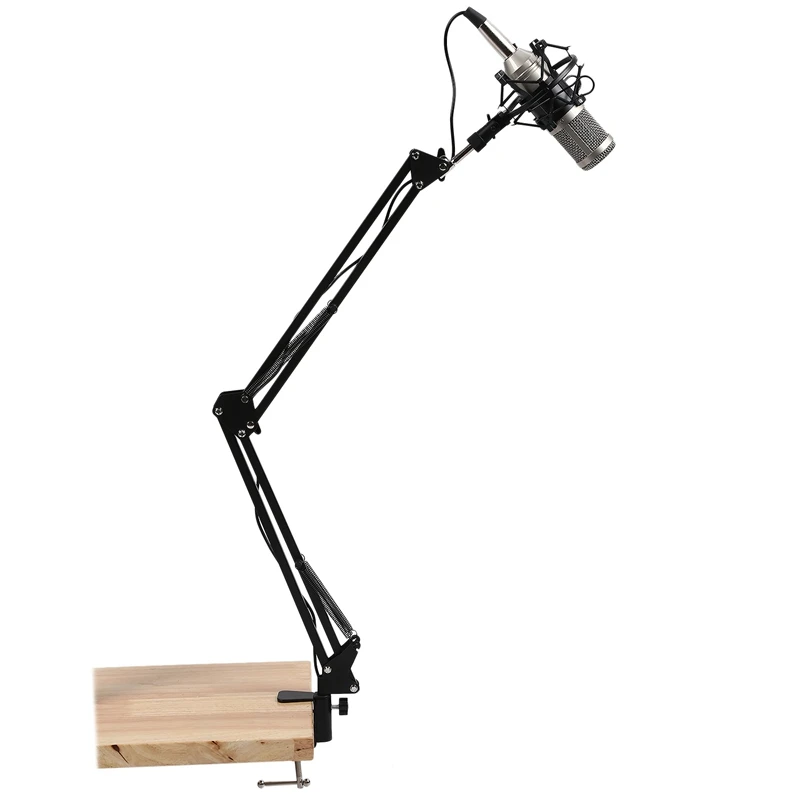 Microphone Scissor Arm Stand 75cm High Tabletop Boom Mic Suspension Mount for Blue Yeti Pro USB Holder | Электроника