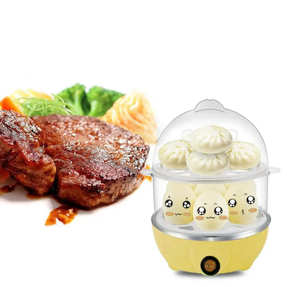 

Multifunctional Double Layers Electric Smart Egg Boiler Cooker Household Kitchen Cooking Tool Utensil Egg Steamer Poacher ICOCO
