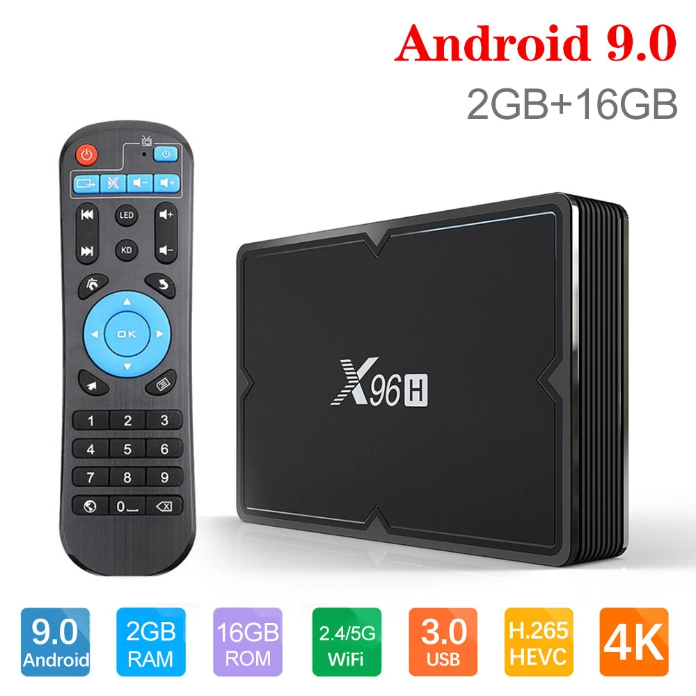 X96H Android 9 0 tv Box Smart 4 Гб 64 H603 четырехъядерный 6K 4K 2 4G 5G двойной Wifi BT4.1 проигрыватель google