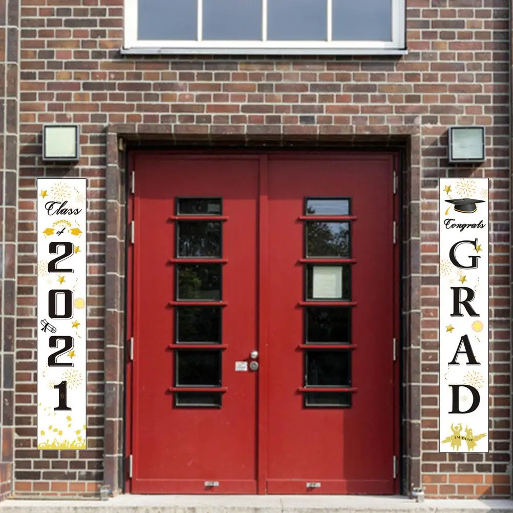 

Banner Sturdy Hanging Ribbon Excellent Visual Effect Polyester Eye-catching Decorative Wall Couplet for Party