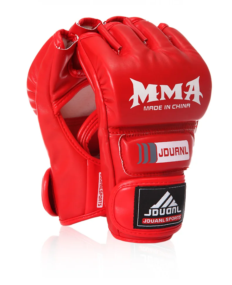 JDUanL ураган Половина Пальца боксерские перчатки ММА Боксерские перчатки UFC боксерские Перчатки тренировочные бои Санда половина пальцев перчатки