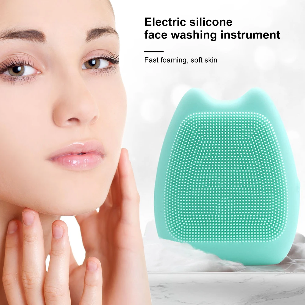 Электрическое Силиконовое очищающее средство для лица Очищающая щетка