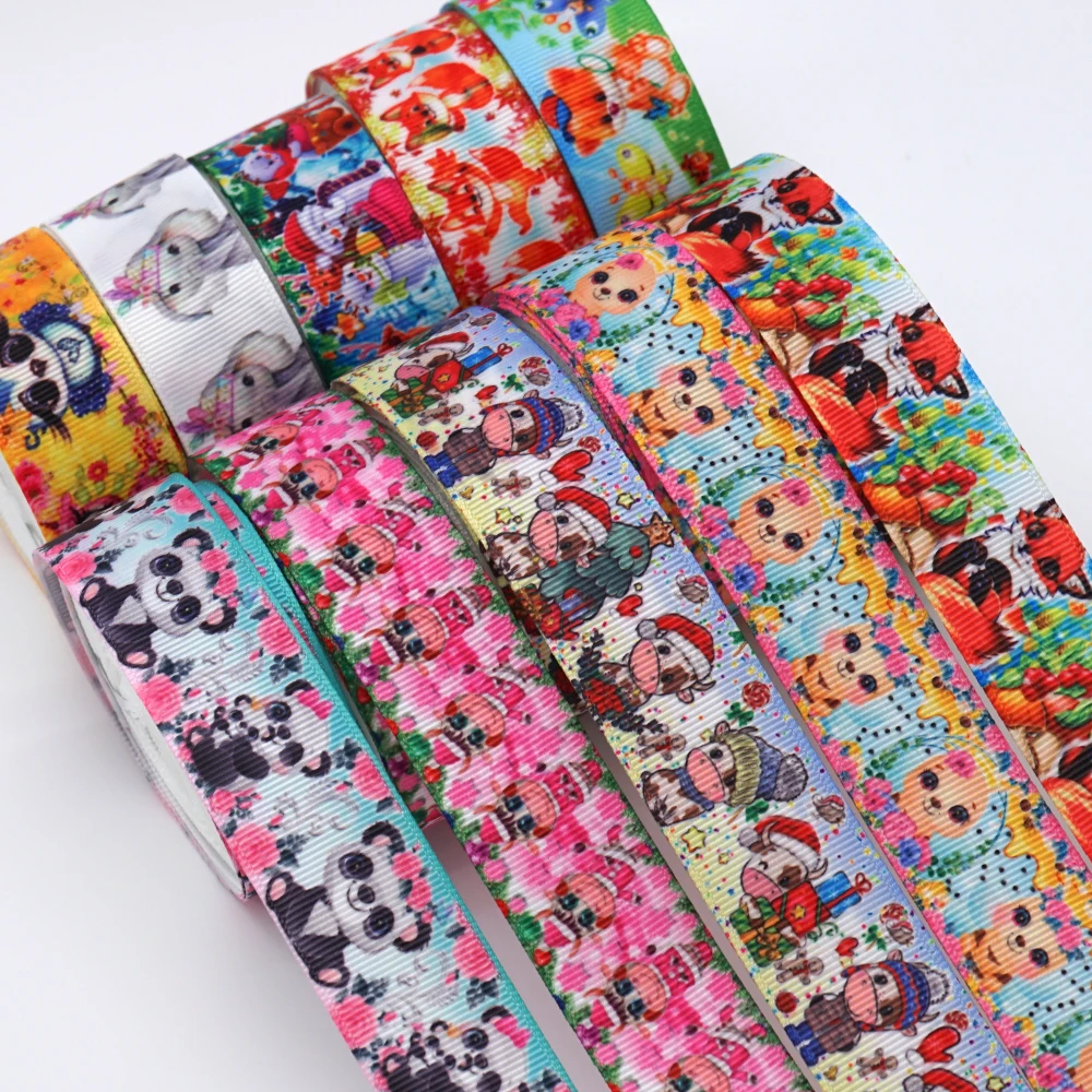 

10 Yards Flowers Summer Ribbon Spring Printed Grosgrain Ribbon For Hair Bows DIY Crafts Handmade Accessories 34950