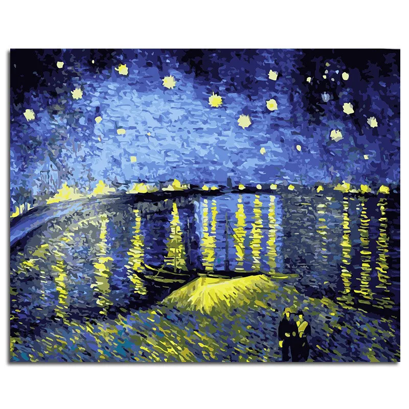 Раскраска по номерам масляная краска домашний декор DYI вручную рандомная