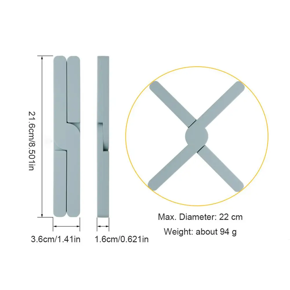 

Foldable Silicone Trivet Heat-Resistant Tabletop Placemat Collapsible Cross Pot Holder