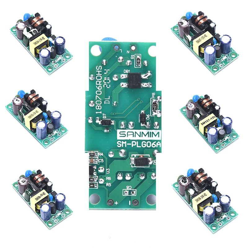 AC-DC 3V 5V 9V 12V 15V 24V Изолированная коммутационная плата модуля питания PLG06A |