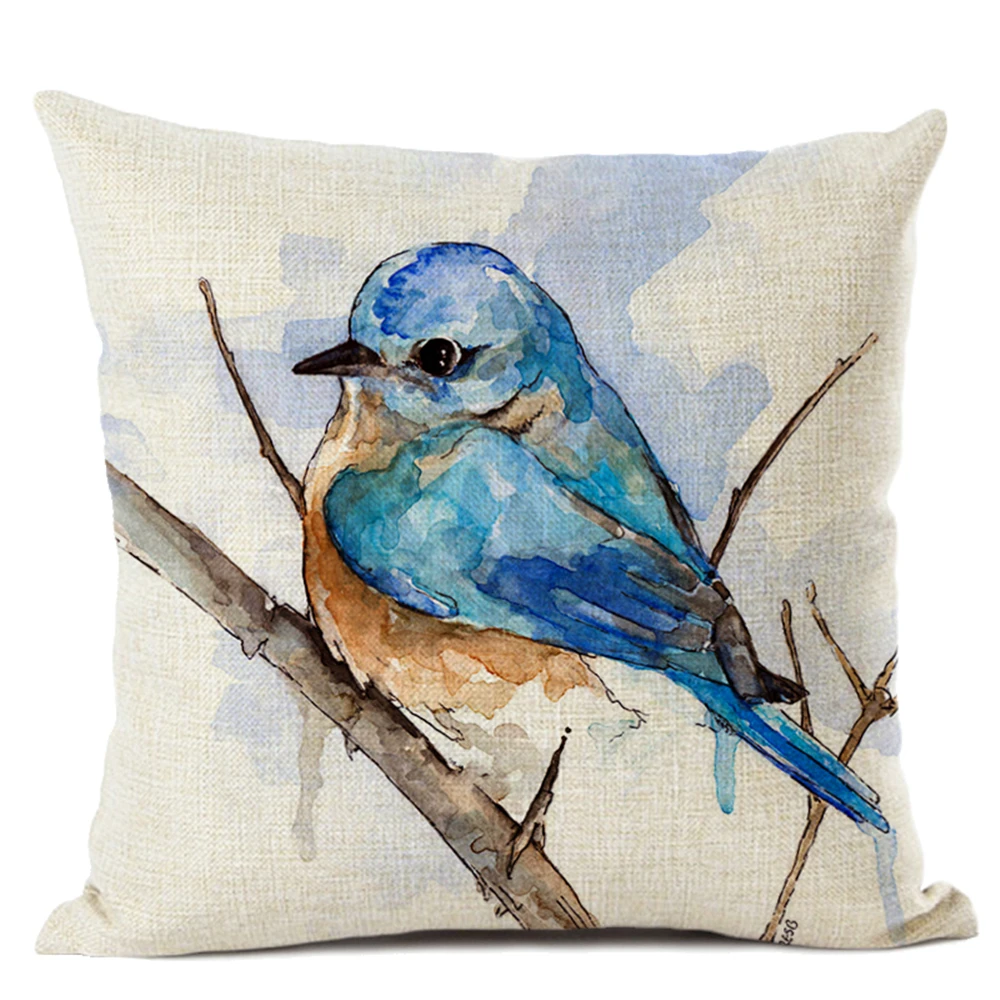 Акварель животных красочные птица домашний диван-подушка для отдыха на открытом