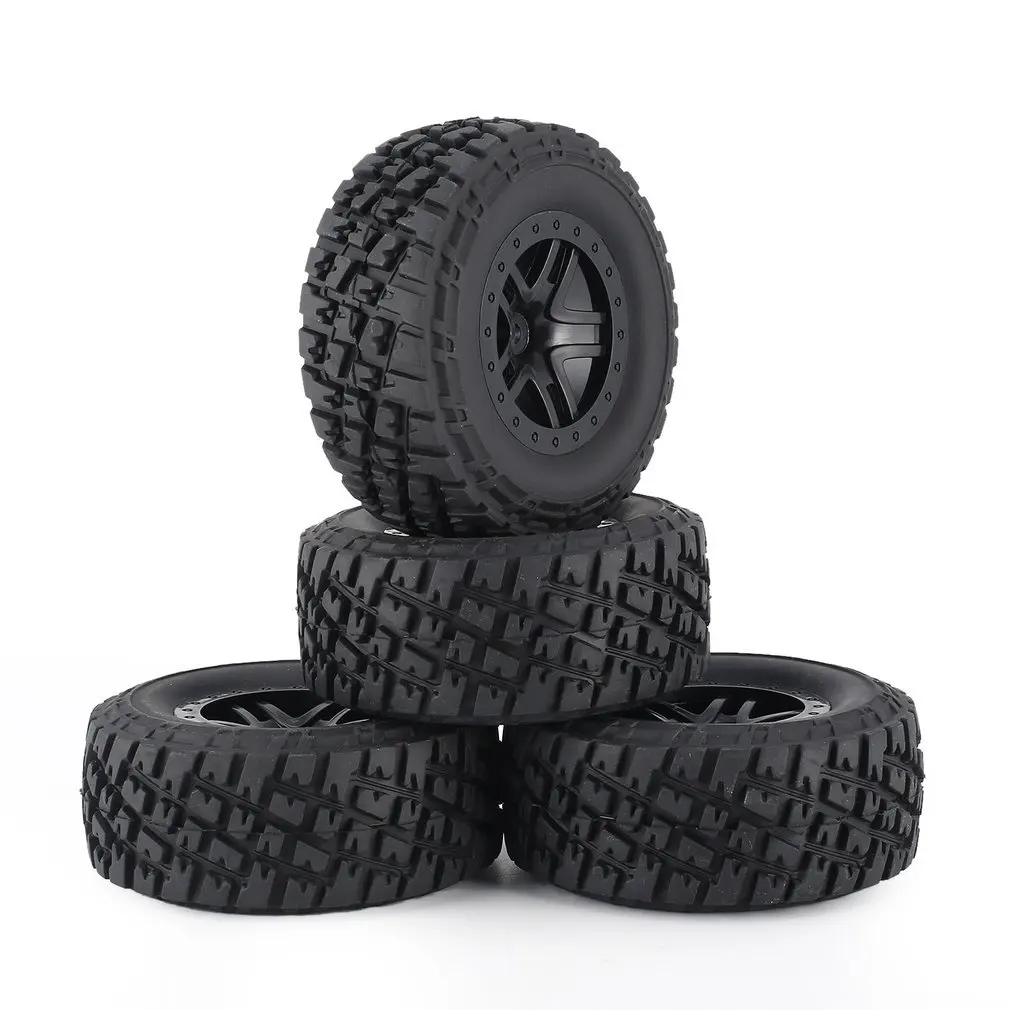 

4pcs AUSTAR 110mm Rim Rubber Tyre Wheel Set Kit Spare Parts Accessories for Traxxas Slash 4X4 RC4WD HPI HSP Crawler Car Model