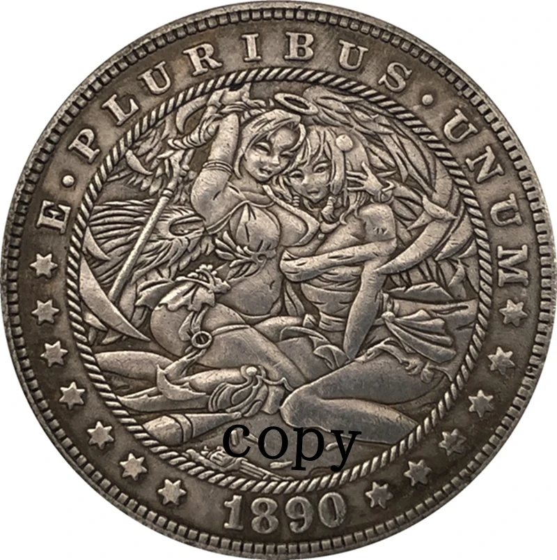 

Хобо никель 1890-CC США Монета Моргана доллар копия Тип 280