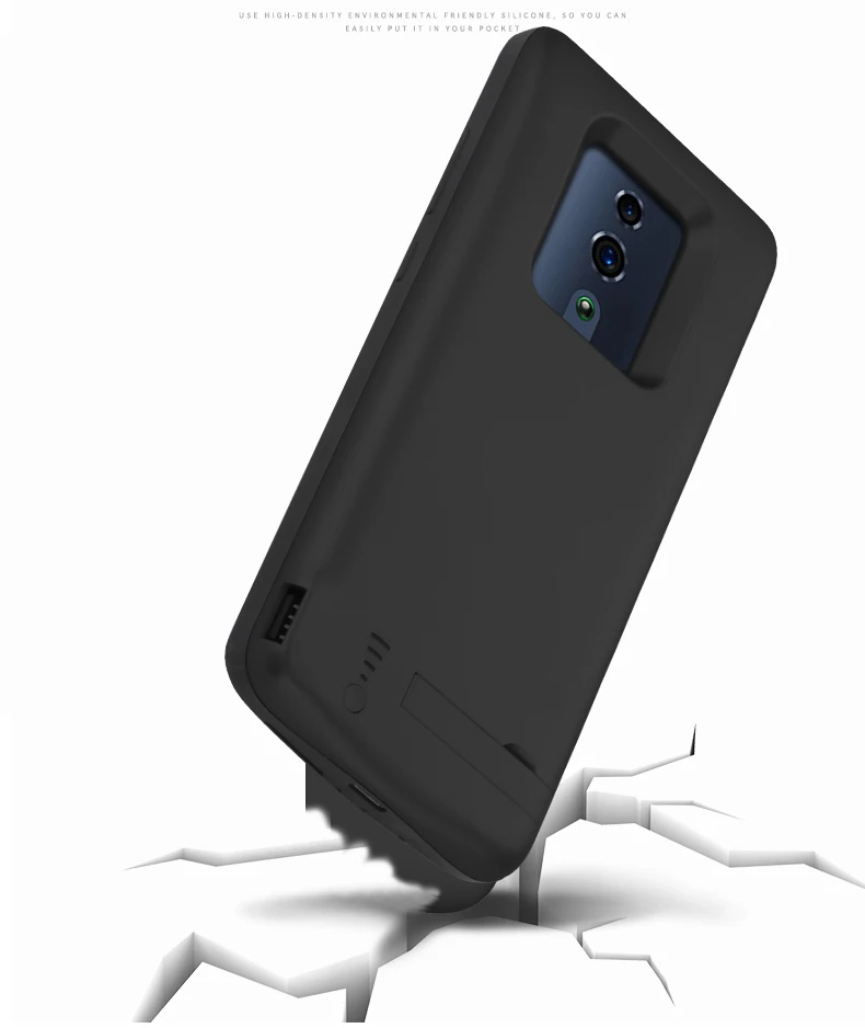 6000 мАч Внешний аккумулятор чехол для OPPO Reno Z ударопрочный аккумулятор зарядное устройство чехол Внешняя резервная зарядка подставка задняя крышка с USB