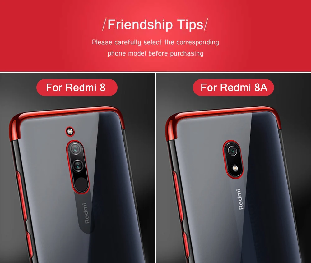 Чехол для Xiaomi Redmi 8A, тонкое прозрачное покрытие, мягкий силиконовый чехол из ТПУ для Redmi Note 8 Pro Redmi 8, чехол для телефона