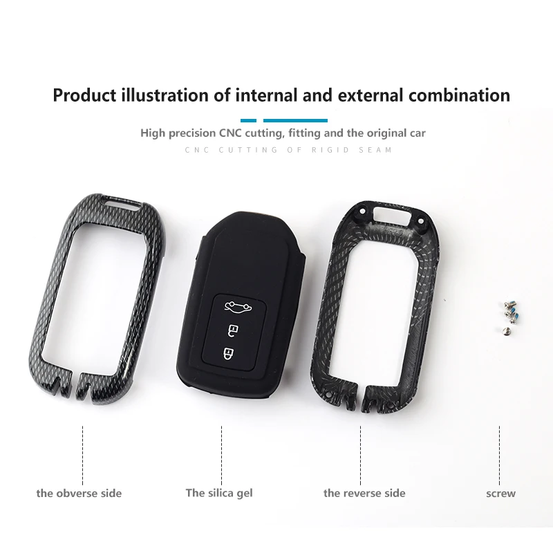 

Car Key Case Fob Cover Keychain TPU Plastic Shell Full Protection Set For Honda Hrv Civic 2017 Accord 2003-2007 Cr-v Freed Pilot