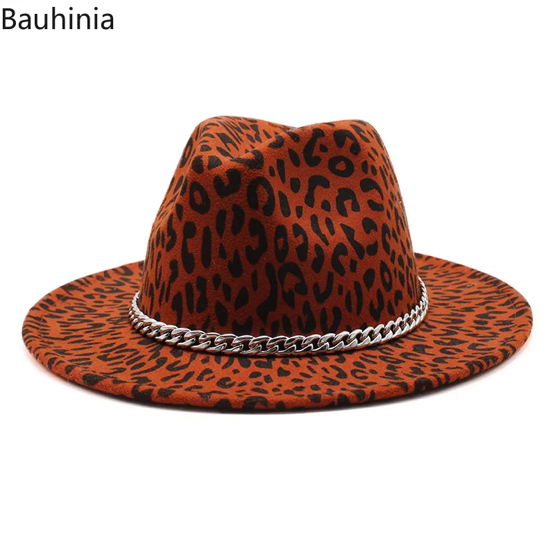 

Bauhinia fashion Simple Casual Felt Fedoras Men Women Wool Blend Jazz Cap Wide Brim Church Derby Top Hat