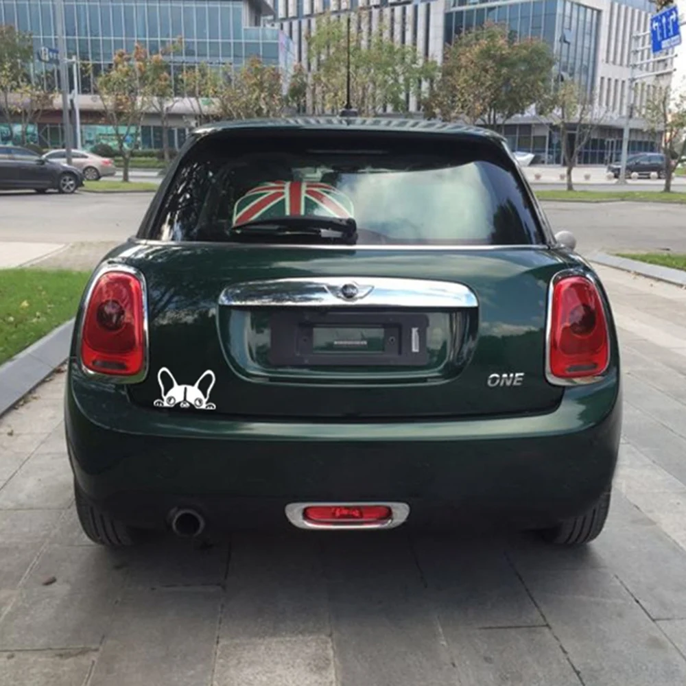 Наклейка на окно автомобиля Переводные картинки в виде бульдога для Mini Cooper One S JCW