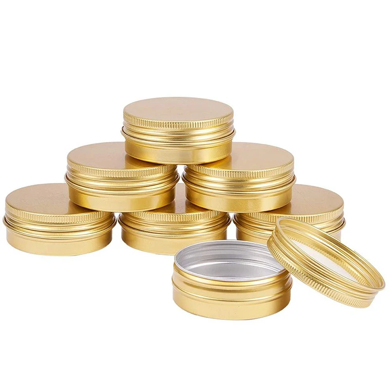 30 Pack 1 OZ Tin Cans Screw Top Round Aluminum Containers Tins with Lids- Great for Store Spices Candies Tea Or Gif | Дом и сад
