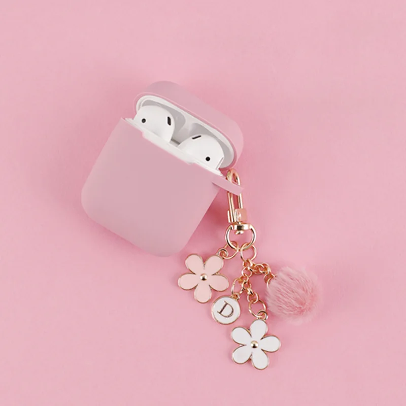 Роскошный чехол в Корейском стиле украшенные цветами для Apple Airpods аксессуары