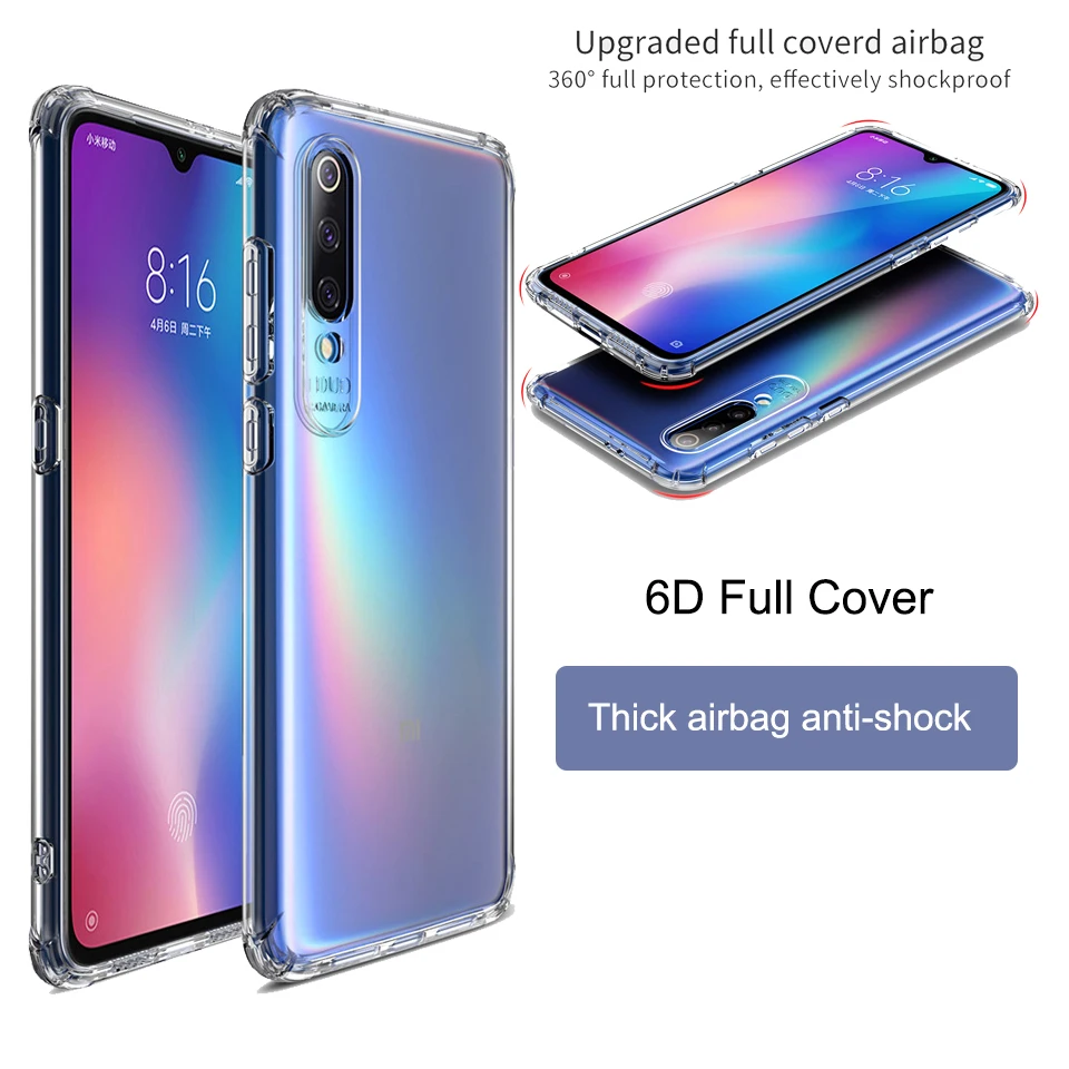 Мягкий ТПУ Прозрачный чехол для Xiaomi Black Shark 2 Helo Pocophone F1 Redmi Go Note 7 6 Pro 6A Силиконовый противоударный чехол - Цвет: Прозрачный