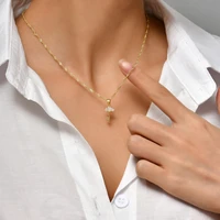 women necklace fashion necklace gold color necklace key shape inlaid zircon pendant wedding ball to give friends birthday gifts