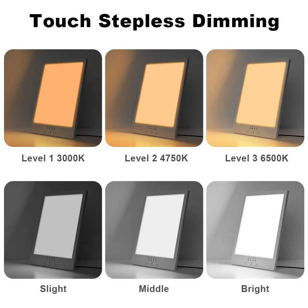 

10000 Lux Phototherapy lamp LED photo face bionic solar phototherapy lamp Promise dimming eye protection table lamp