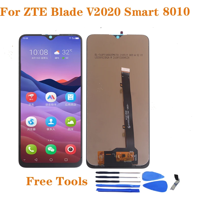 6 82 3 5 дюйма Оригинальный ЖК дисплей для ZTE BLADE V2020 SMART 8010 Сенсорная стеклянная