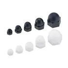 10 шт., белыечерные M3-M12 M4 M8 M10, нейлоновые защитные колпачки для болтов и гаек, крышки s, открытые шестигранные пластиковые декоративные гайки для желудей
