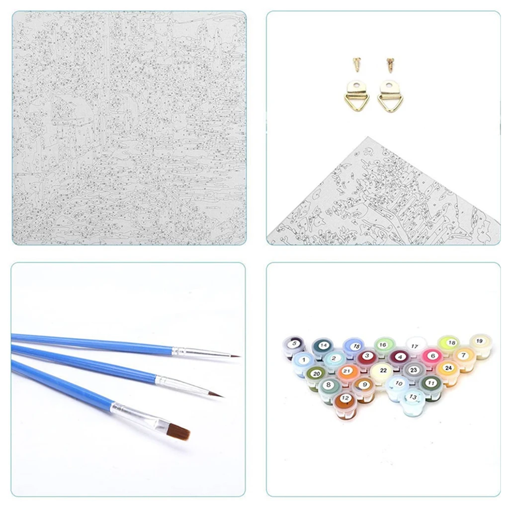 1 Набор DIY портовый пейзаж масляная краска ing по номерам наборы рисование на