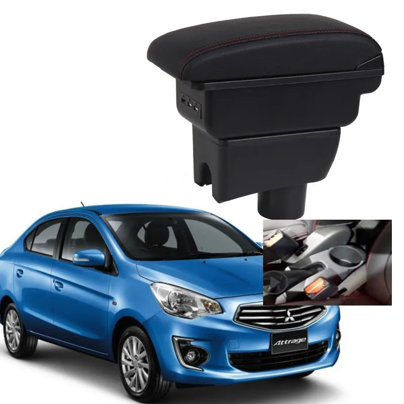Для mitsubishi Attrage Mirage подлокотник коробка центральный магазин содержимое продукты