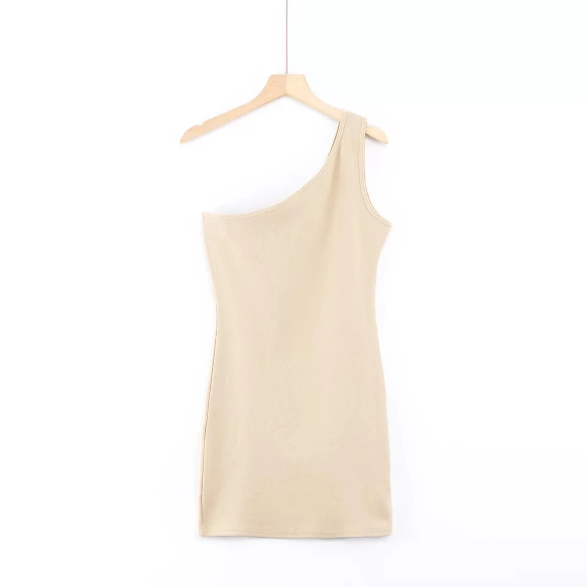 Уличная одежда трикотажное мини облегающее платье без рукавов женское летнее на