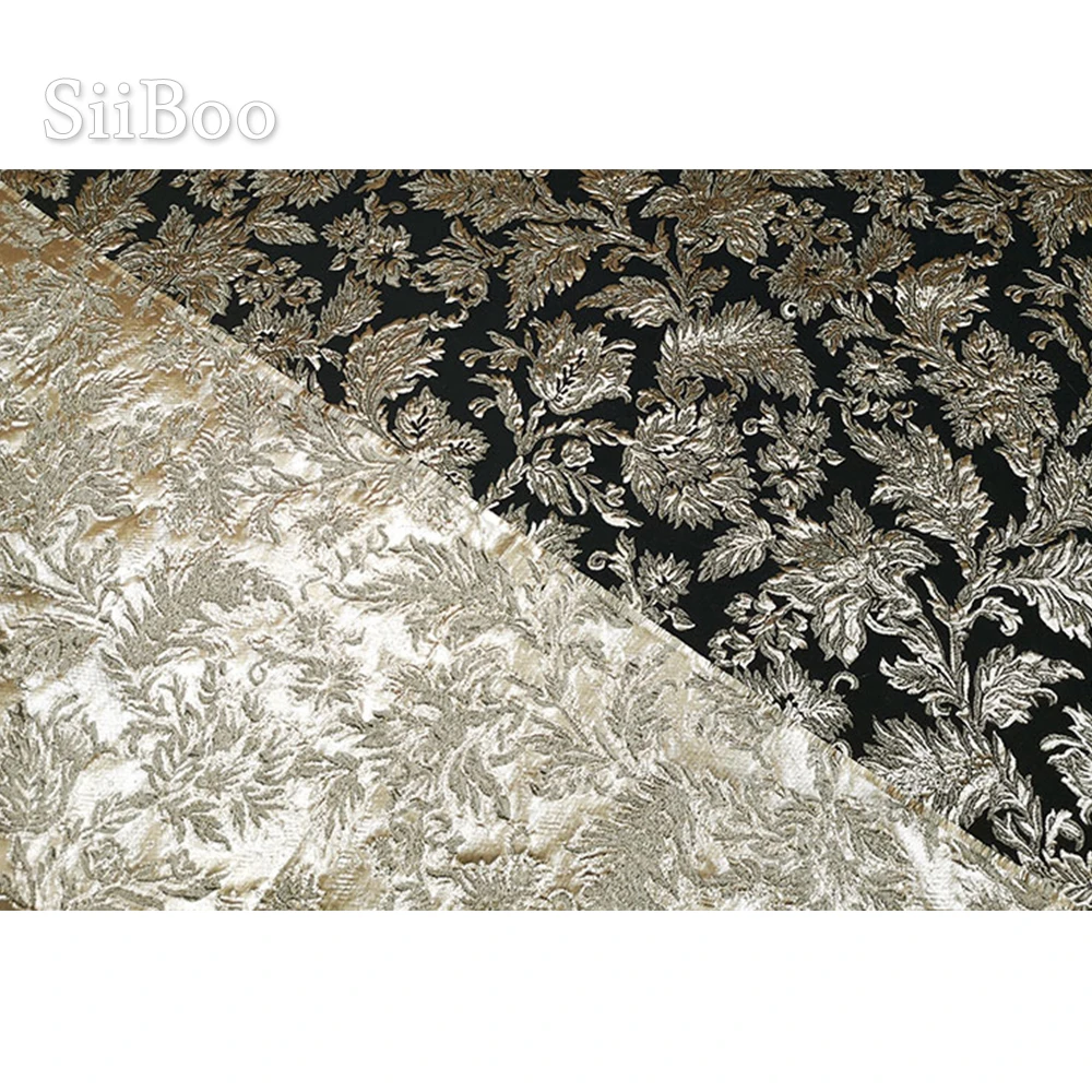 Siiboo итальянский дворец рококо стиль металлическая жаккардовая ткань для женщин