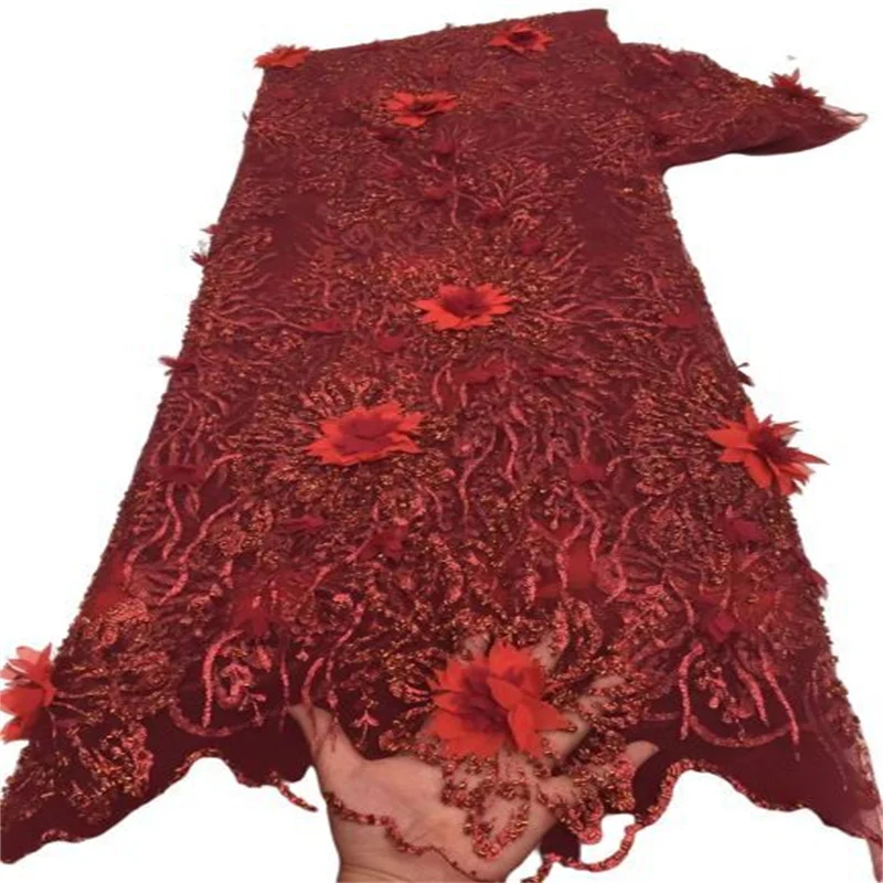 Красная африканская искусственная кожа с блестками 3D аппликация молочный шелк