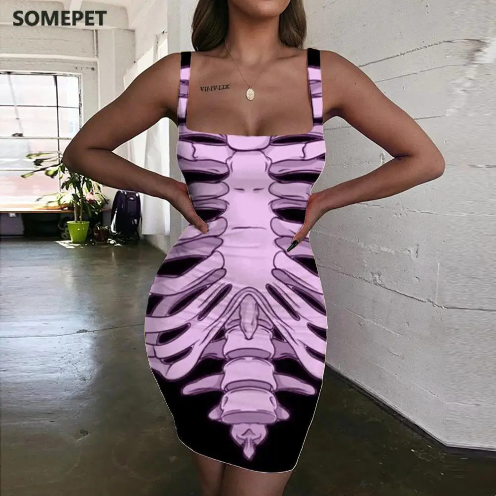 

Женский короткий сарафан в стиле хип-хоп, без рукавов