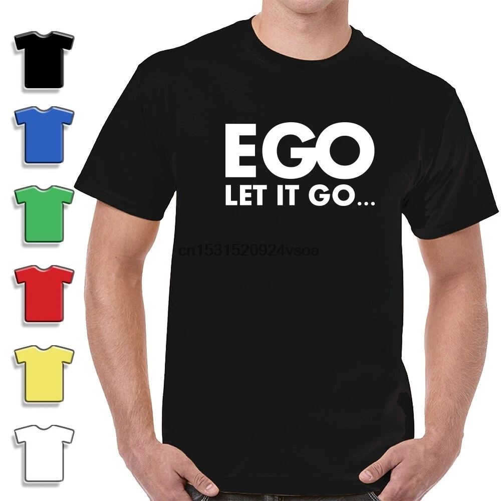 Футболки Ego Let it Go унисекс смешные фразы 100% хлопок новое качество |
