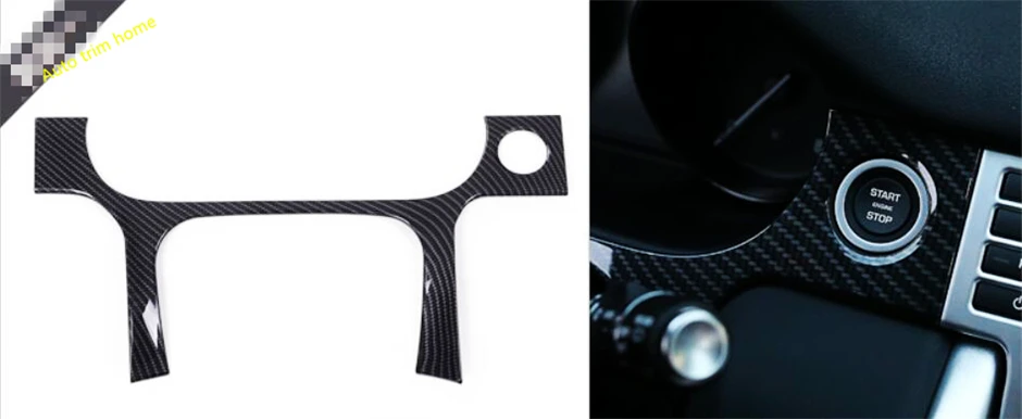 Carbon Fiber Look Instrument Panel Decoration Frame Cover Trim Fit For Land Rover Discovery Sport 2015 - 2019