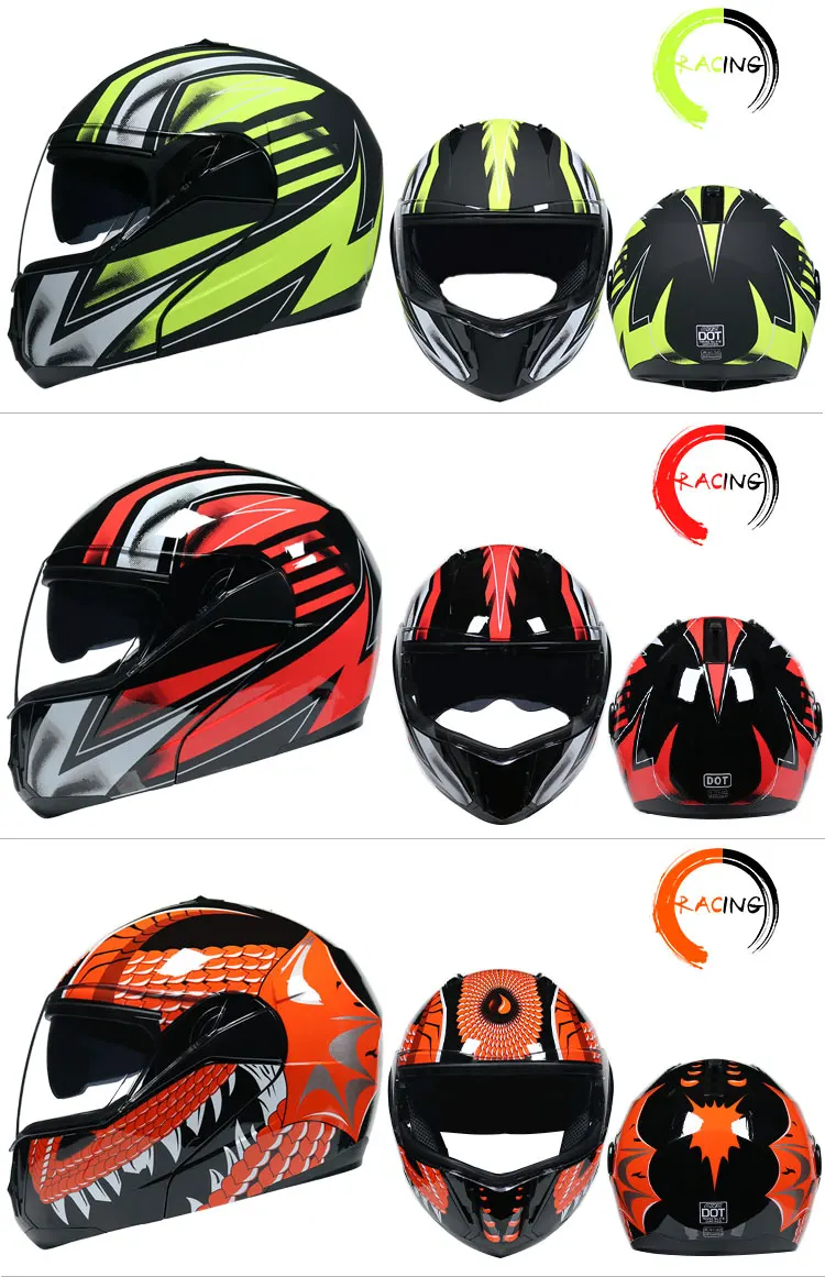 Новинка, высокое качество, модульный флип-шлем, двойной объектив, Capacete Casco, мотоциклетный гоночный шлем, DOT Approved