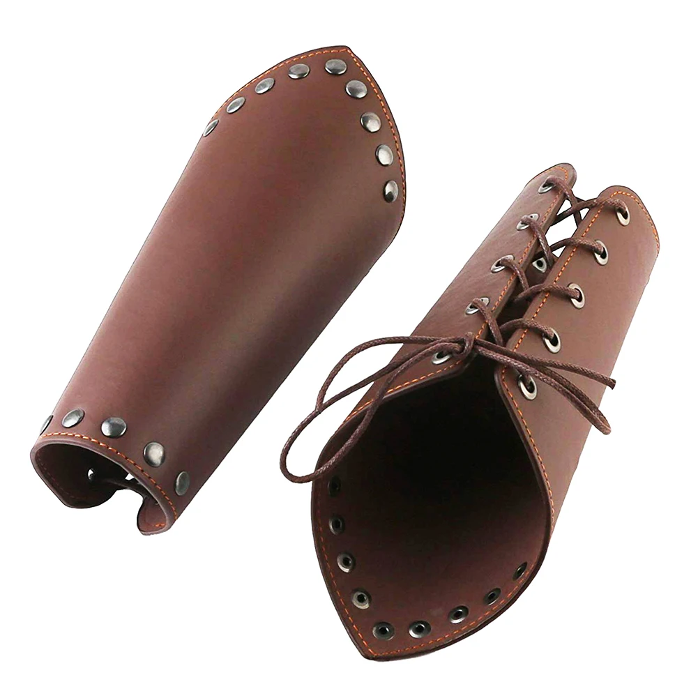 Защитный нарукавник из искусственной кожи для стрельбы лука средневековый