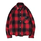 Рубашка Мужская Фланелевая в клетку, хлопковая Повседневная приталенная, с длинным рукавом, мягкая удобная блуза, Брендовое платье, весна-осень