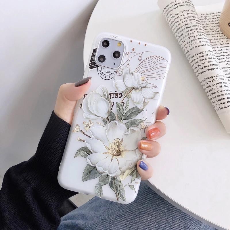 3D Relief Flower Cover Capa For Samsung Galaxy A51 A71 S20 A10 A20 A30 A50 A60 A70 A80 A90 Note 10 S10 Plus S10Plus Soft Case | Мобильные