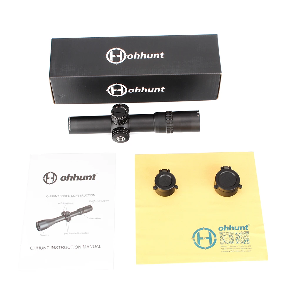 

ohhunt 4.5X24IR Compact Hunting Riflescope 1/2 Half Mil Dot Optical Sights Glass Reticle with Turrets Reset Tactical Rifle Scope