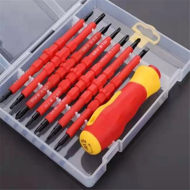 

7PCS Insulated Electrical Electricians Hand Screwdriver Tool Set Magnetic Tips Multifunctional Repair Tool Disassembly Tool